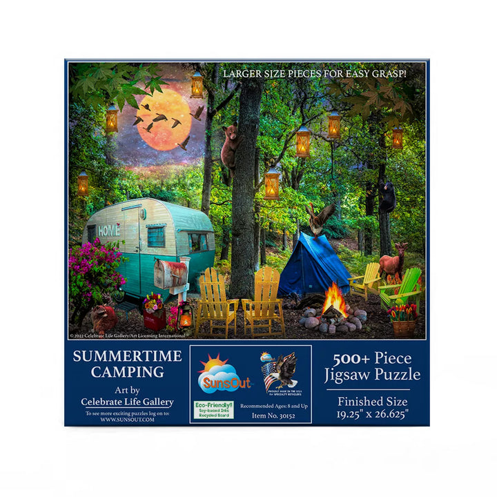 Sunsout Summertime Camping 500 Pc Large Pieces Jigsaw Puzzle 30152