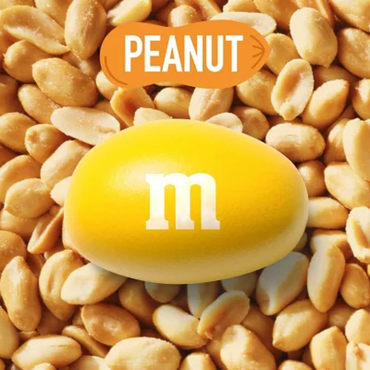 M&M'S Peanut Milk Chocolate Candy, Full Size, 1.74 Oz., 48 Pk.