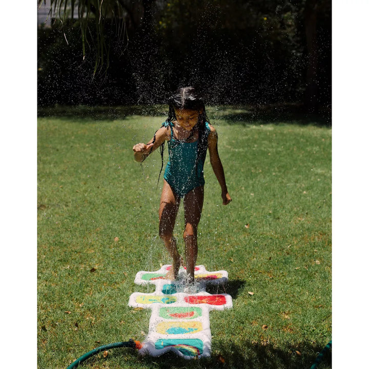 Coconut Outdoor Rae Dunn 58" Hopscotch Sprinkler