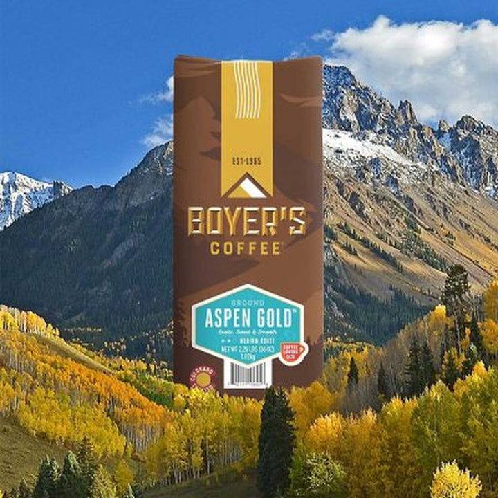 Boyer'S Coffee Medium Roast Ground Coffee, Aspen Gold 36 Oz..