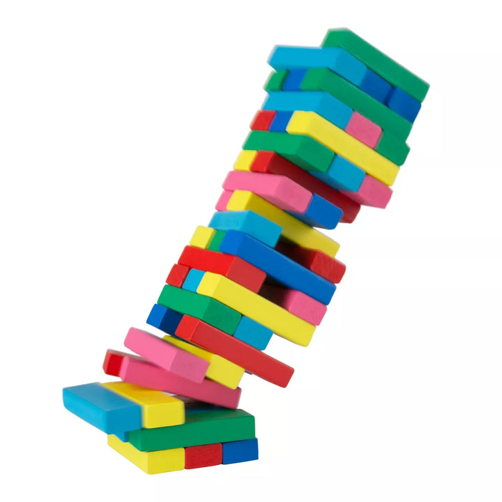 Toy Time Wooden Blocks Stacking Game with Carrying Bag - 48 Blocks