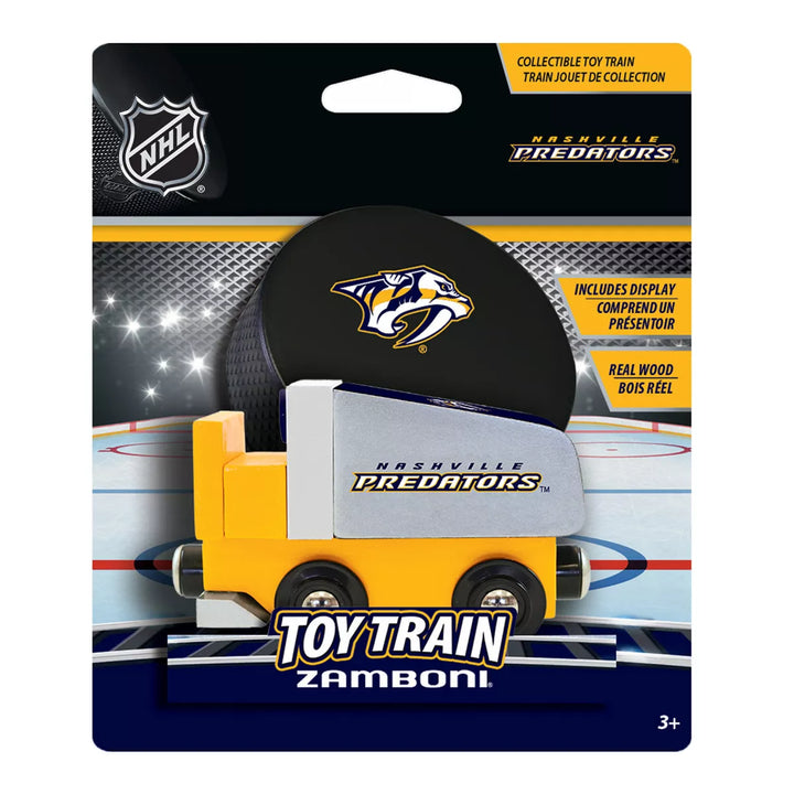 Masterpieces Officially Licensed NHL Nashville Predators Wooden Toy Zamboni Train Engine for Kids.