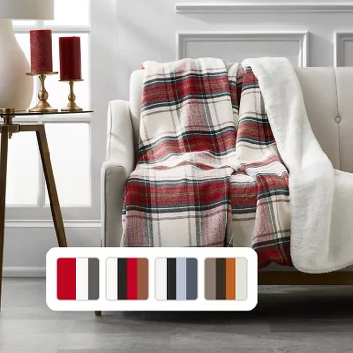 Member'S Mark Plaid Faux Fur Throw, 60"X70" (Assorted Colors)