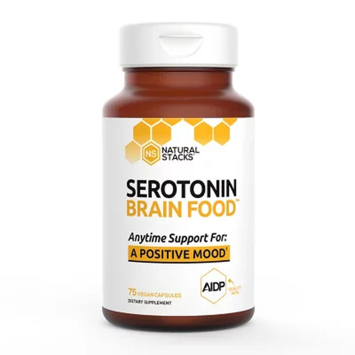 Natural Stacks Serotonin Brain Food Capsules 75 Ct.