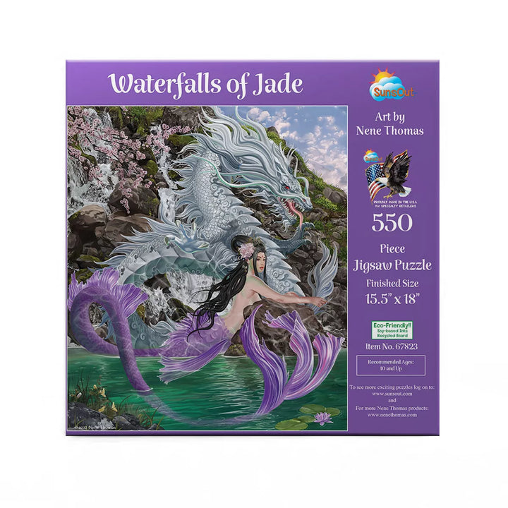 Sunsout Waterfalls of Jade 550 Pc Jigsaw Puzzle 67823