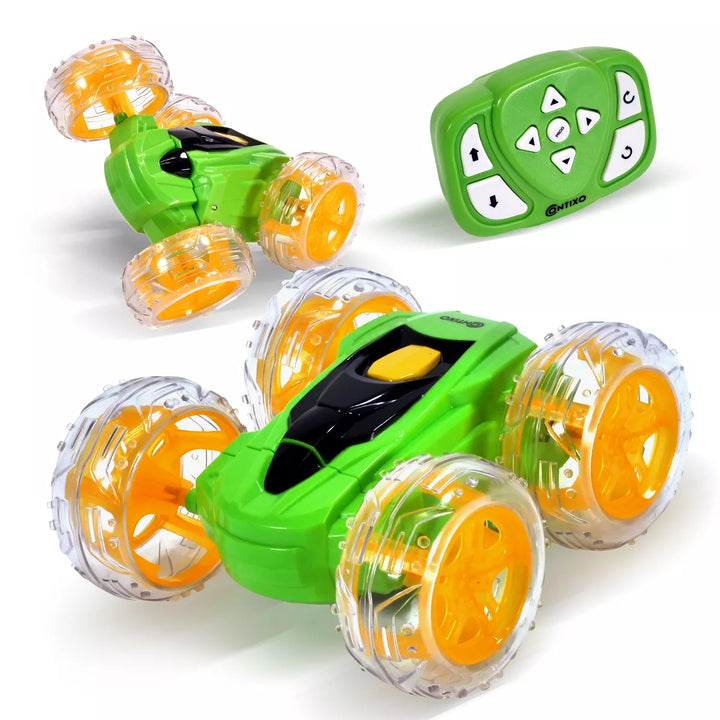 Contixo Remote Control Car SC3 -Stunt Car Toy, 4WD Double Sided 360° Rotating RC -Green