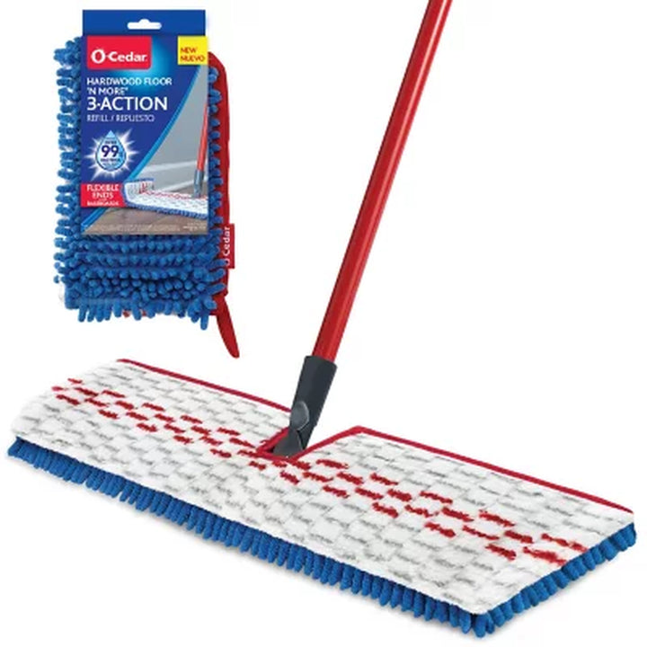 O-Cedar Hardwood Floor 'N More Microfiber Flip Mop with Extra Refill