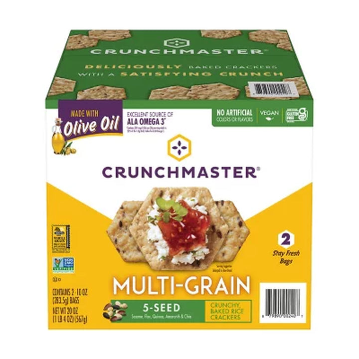 Crunchmaster 5 Seed Multi-Grain Cracker, 10 Oz., 2 Pk.