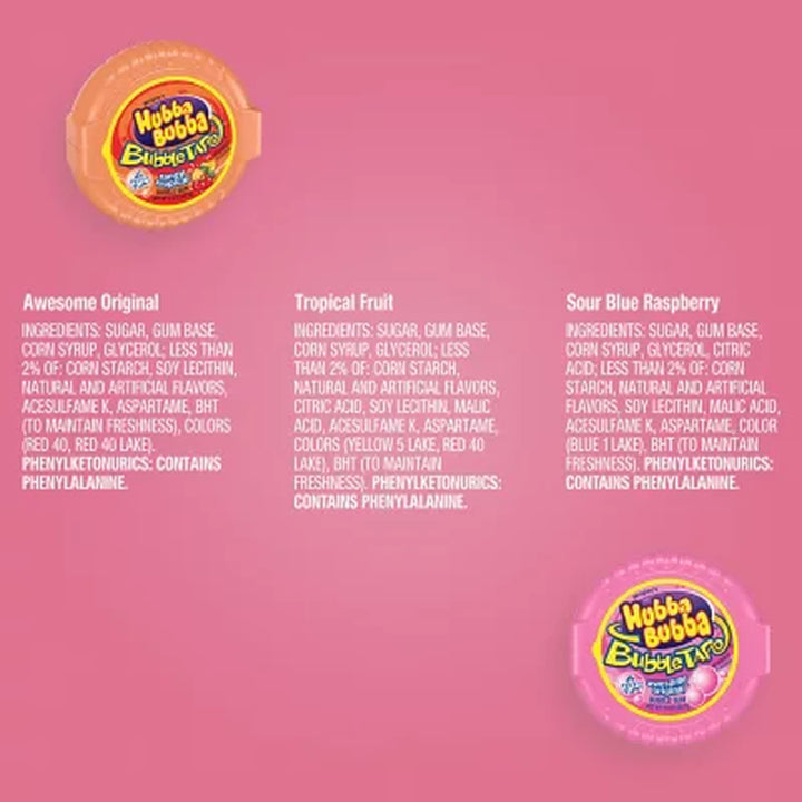 Hubba Bubba Bubble Tape Gum, 2 Oz., 12 Pk.