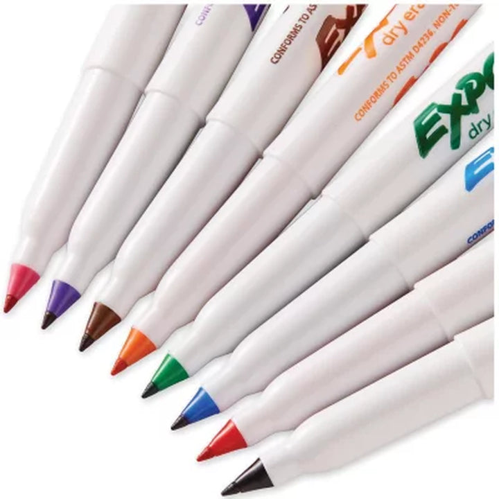 EXPO - Low-Odor Dry-Erase Marker, Ultra Fine Point, Assorted - 8 per Set