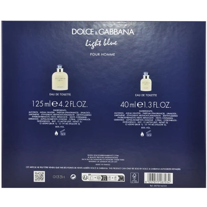 Dolce & Gabbana Light Blue Pour Homme 2 Piece Gift Set