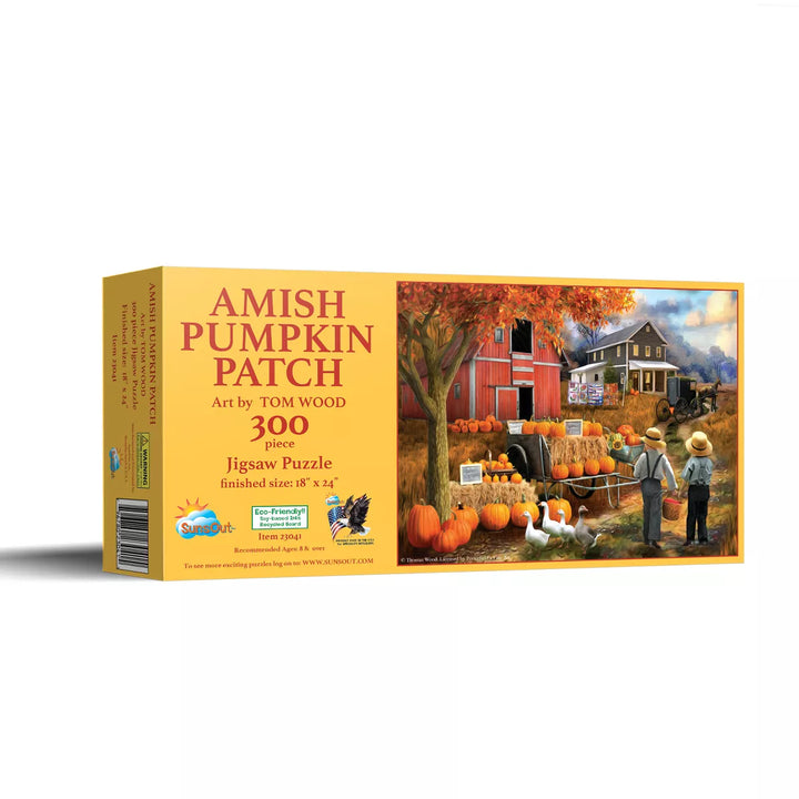 Sunsout Amish Pumpkin Patch 300 Pc Halloween Jigsaw Puzzle 23041