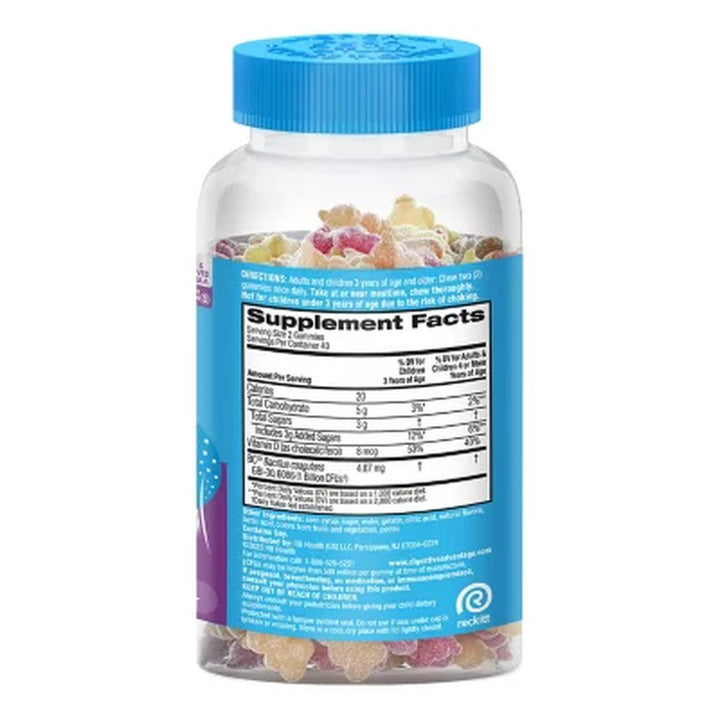 Digestive Advantage Daily Probiotic Gummies, 1 Billion CFU + Vitamin D, 120 Ct.