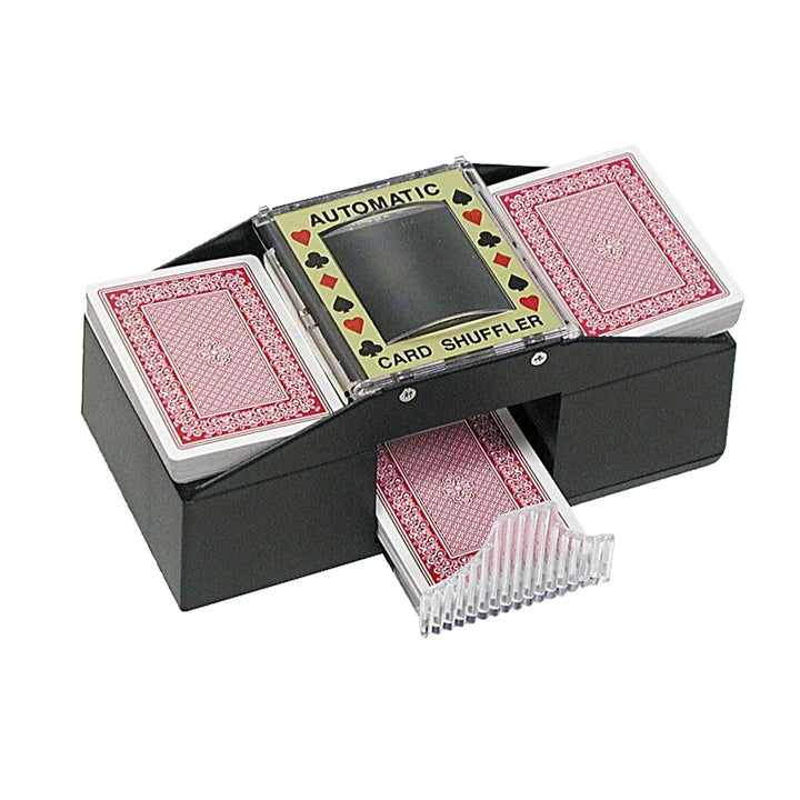 Trademark Poker Texas Hold 'Em Automatic Two-Sided Card Shuffler- 8.125" X 4" X 3.75", Black