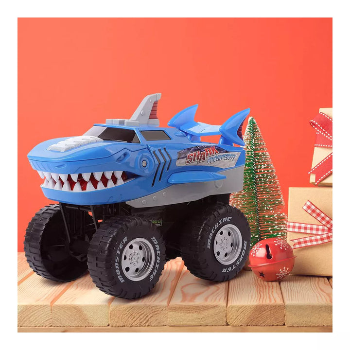 BUILD ME Powerful Chomper Monster Truck, Great Gift for Ages 3+, Blue