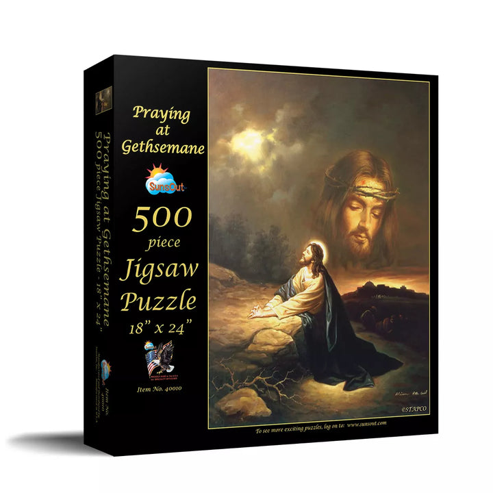 Sunsout Praying at Gethsemane 500 Pc Easter Jigsaw Puzzle 40010