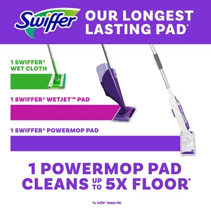 Swiffer Powermop Multi-Surface Mopping Kit, Lavender 10 Pads, 2 Cleaning Solutions