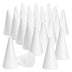 Bright Creations 24 Pack Foam Cones for Crafts, DIY Art Projects, Handmade Gnomes, Trees (2 X 4 In, White)