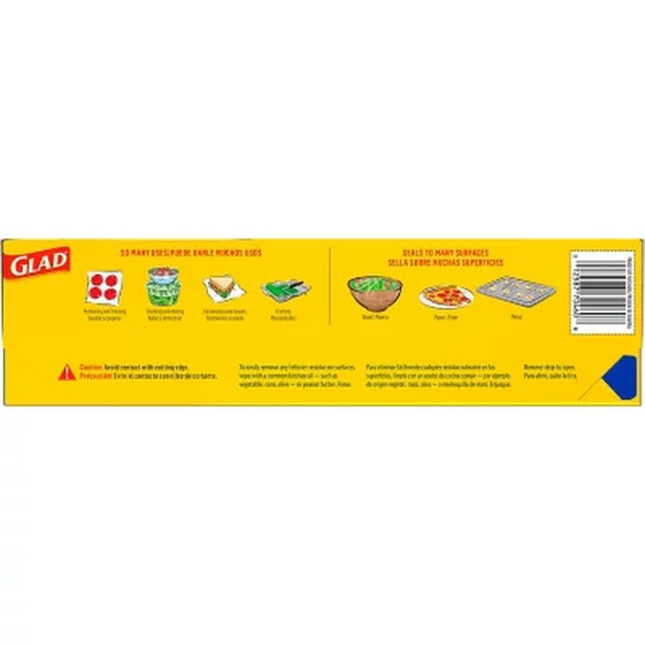 Glad Press'N Seal Plastic Food Wrap 140 Sq. Ft./Roll, 2 Rolls