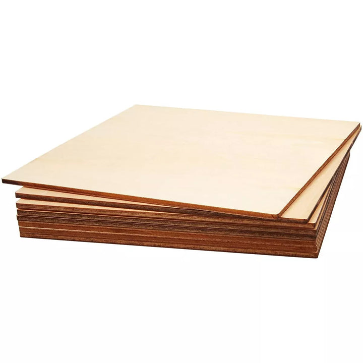 Bright Creations 8 Pack Basswood Plywood Thin Sheets for Wood Burning, Laser Cutting, Scrapbooking Die-Cut Machines, 1/8 X 6 Inches