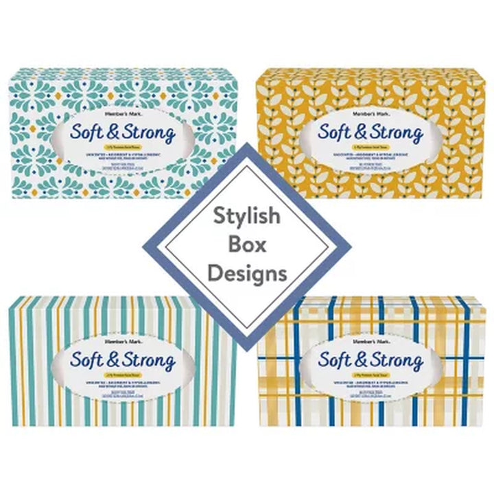 Member’S Mark 2-Ply Facial Tissues, Flat Boxes 160 Tissues/Box, 12 Boxes