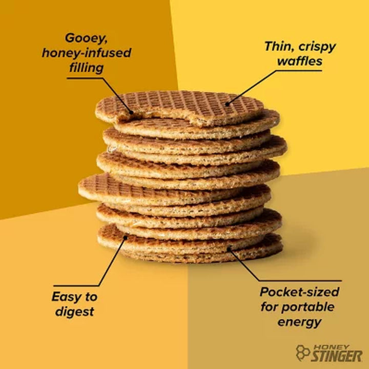 Honey Stinger Organic Energy Waffle Box Pack, Honey 12 Ct.