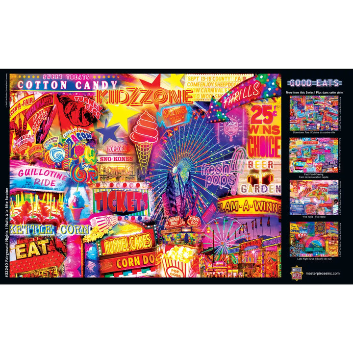 Masterpieces 550 Piece Jigsaw Puzzle - Fairground Nights - 18"X24".