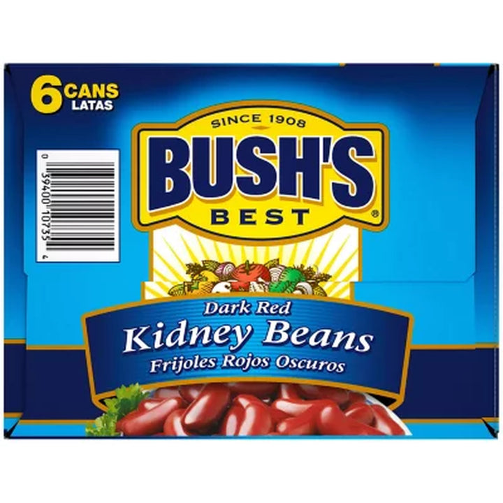 Bush'S Dark Red Kidney Beans 16 Oz., 6 Pk.