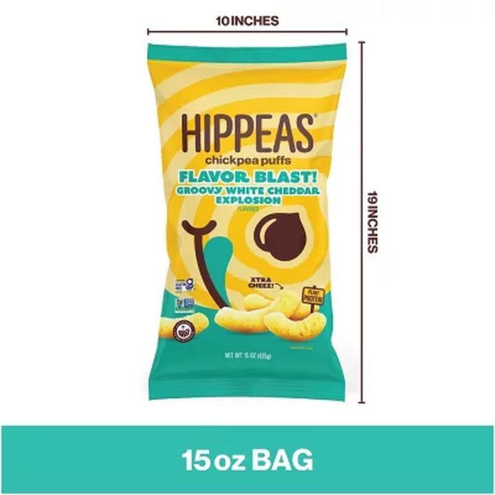 Hippeas Chickpea Puffs Flavor Blast White Cheddar, 15 Oz.