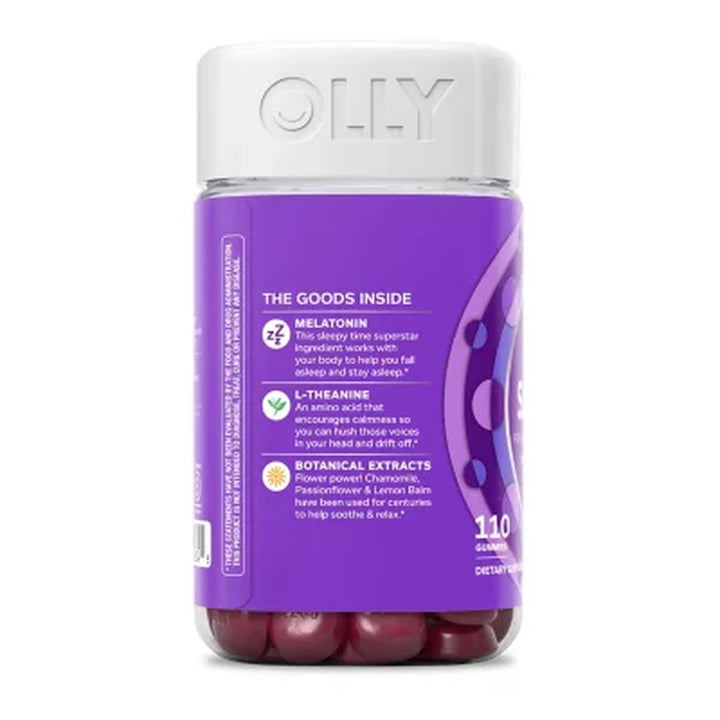 OLLY Restful Sleep Gummies, Blackberry, 110 Ct.