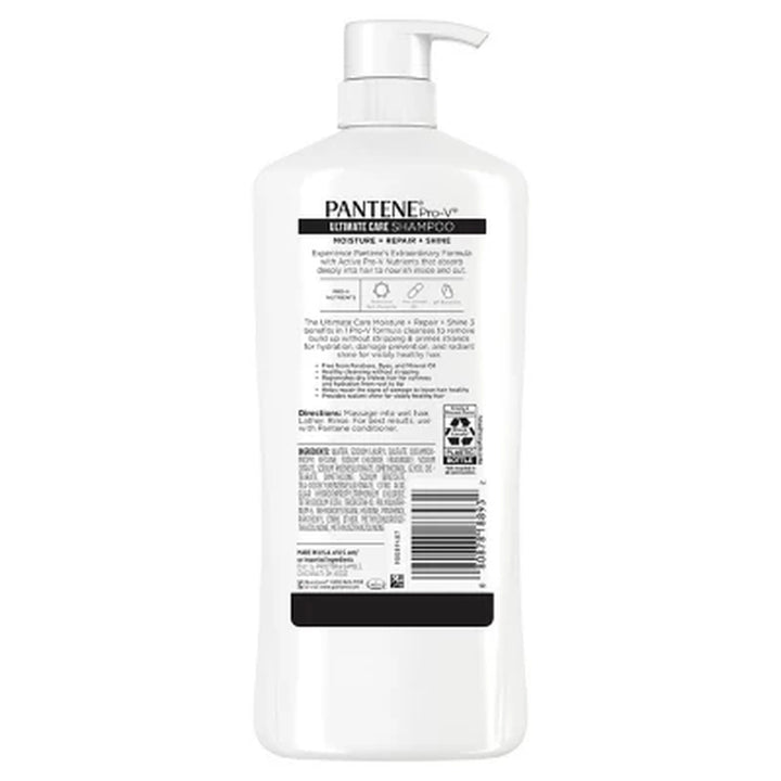 Pantene Pro-V Ultimate Care Moisture + Repair + Shine Shampoo, 38.2 Fl. Oz.
