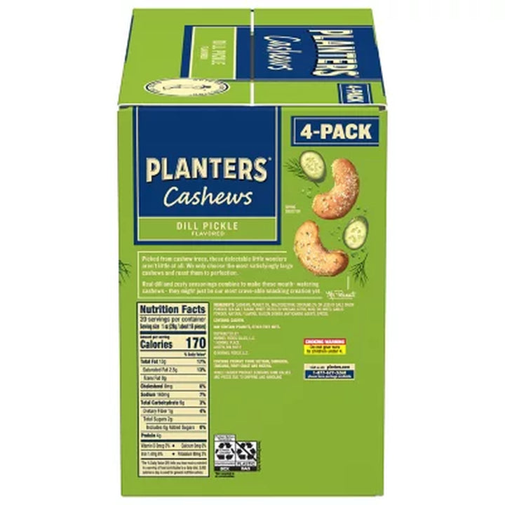 Planters Dill Pickle Cashews, 5 Oz., 4 Pk.
