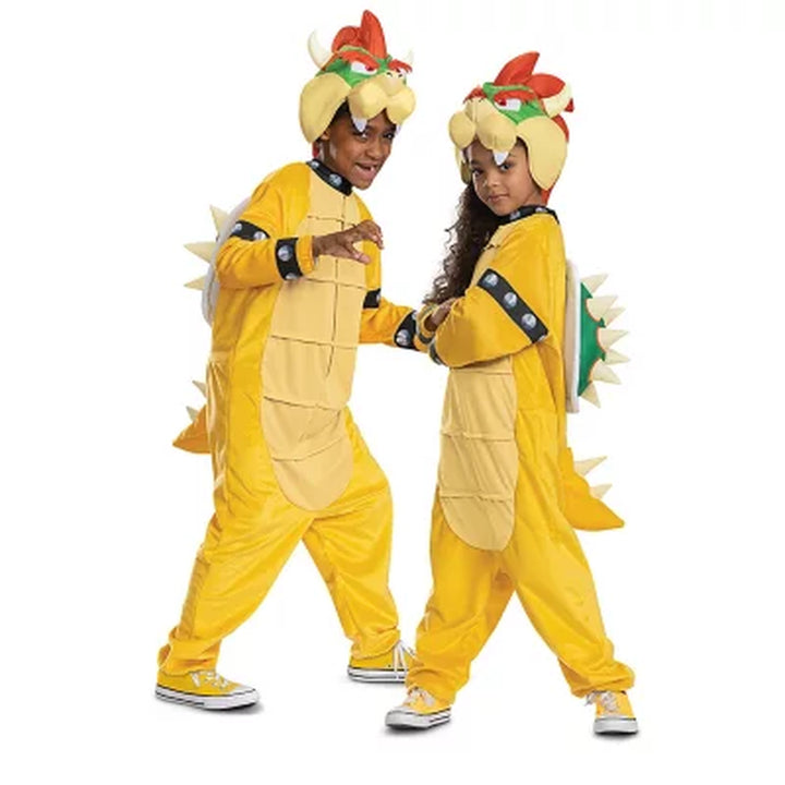 Nintendo Super Mario Bros. Bowser Kids Hooded Jumpsuit Costume