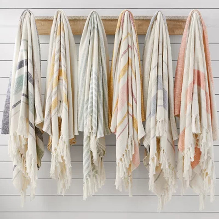 Member'S Mark Woven Cotton Throw with Tassels, 60" X 70" (Assorted Colors)