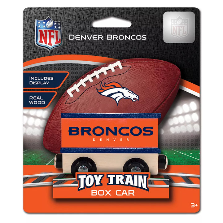 Masterpieces Wood Train Box Car - NFL Denver Broncos.