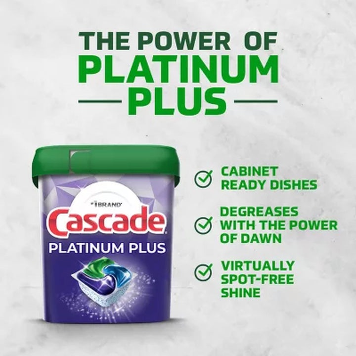 Cascade Platinum plus Actionpacs Dishwasher Detergent Pacs, Fresh Scent, 81 Ct.