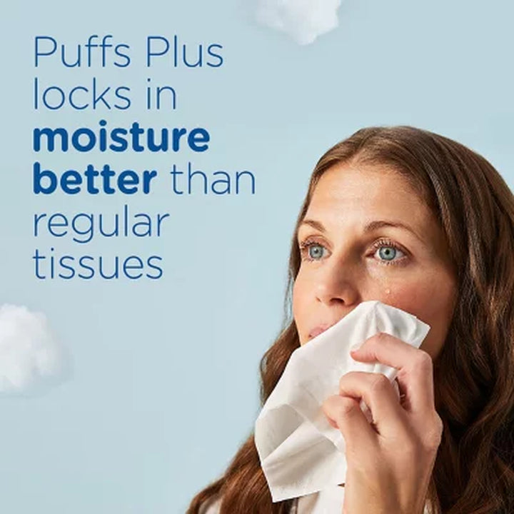 Puffs plus Lotion 2-Ply Facial Tissues, Cube Boxes 72 Tissues/Box, 12 Boxes