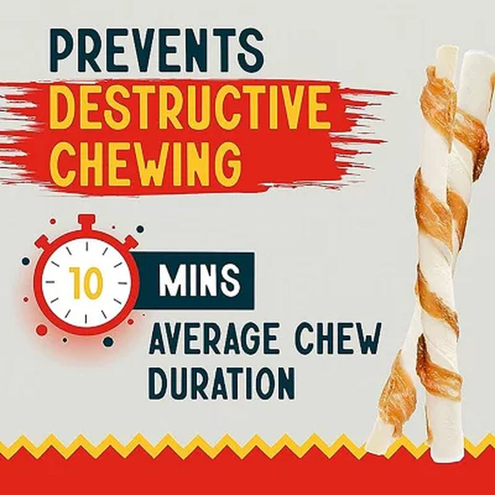 Canine Chews Chicken-Wrapped Rawhide Chews for Dogs 125 Ct.