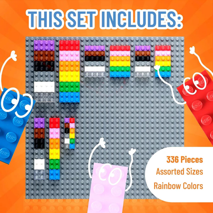 Strictly Briks Toy Building Block, Vibrant Colors, 336 Pieces, Classic Bricks Building Starter Kit
