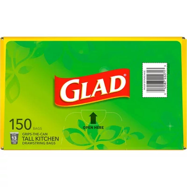 Glad Forceflex Tall Kitchen Trash Bags, Gain Original Scent with Febreze Freshness (13 Gal., 150 Ct.)