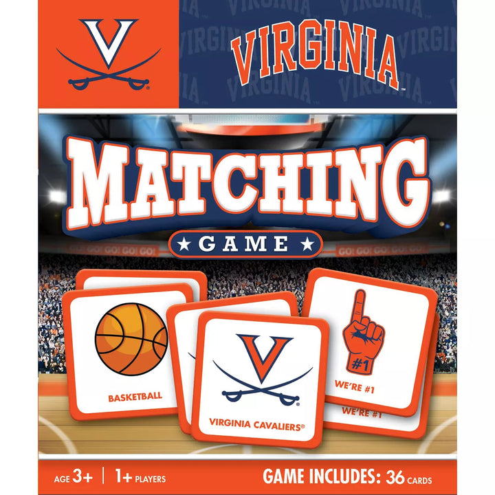 Masterpieces Officially Licensed NCAA Virginia Cavaliers Matching Game for Kids and Families.