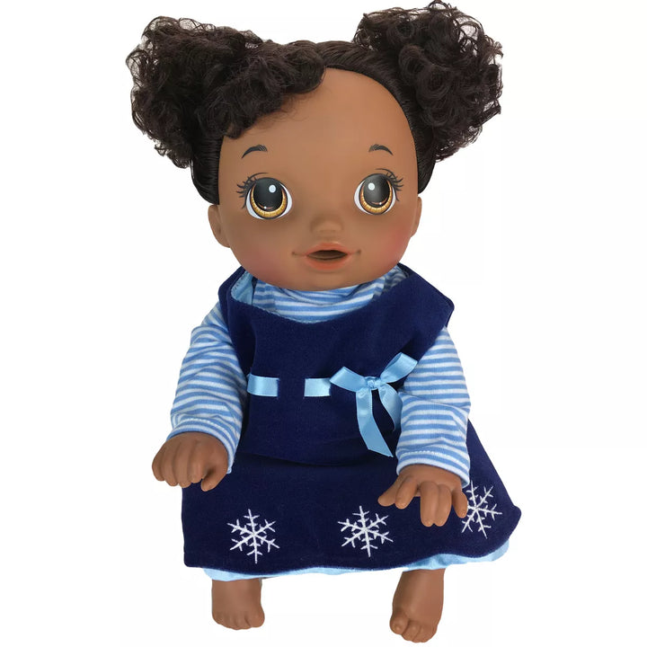 Sophia’S Velour Snowflake Dress & Stripe Shirt for 15" Dolls, Navy