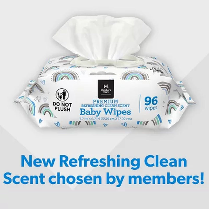 Member'S Mark Premium Refreshing Clean Scented Baby Wipes, 12 Packs 1152 Ct.