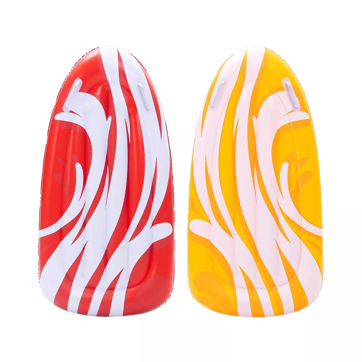 SYNCFUN 2 Pack Inflatable Bodyboards for Kids Swimming Pool Floating Toys, Learn to Swim Water Boards