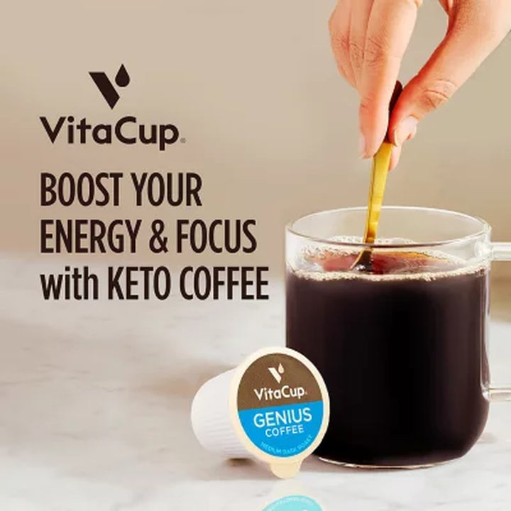 Vitacup Medium-Dark Roast Single Serve Coffee Pods, Genius Blend 60 Ct.