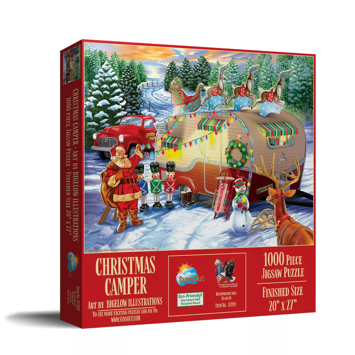 Sunsout Christmas Campers 1000 Pc Christmas Jigsaw Puzzle 31709