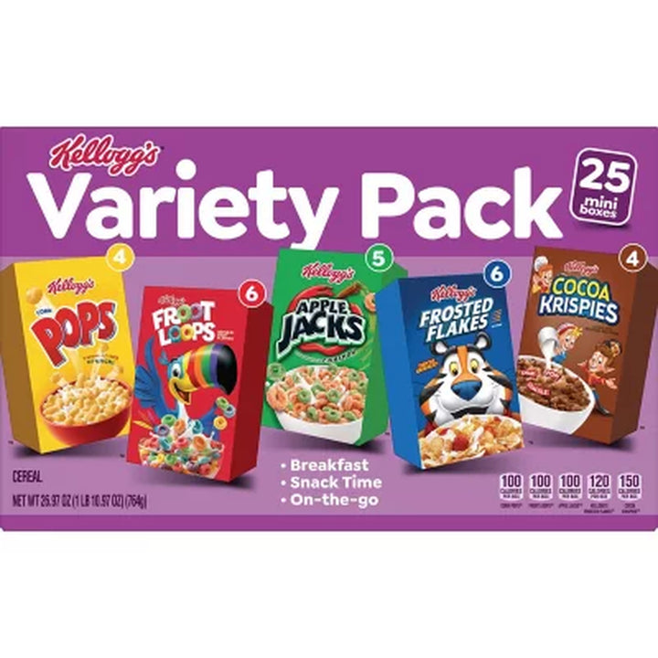 Kellogg'S Assorted Cereal 26.97 Oz., 25 Pk.