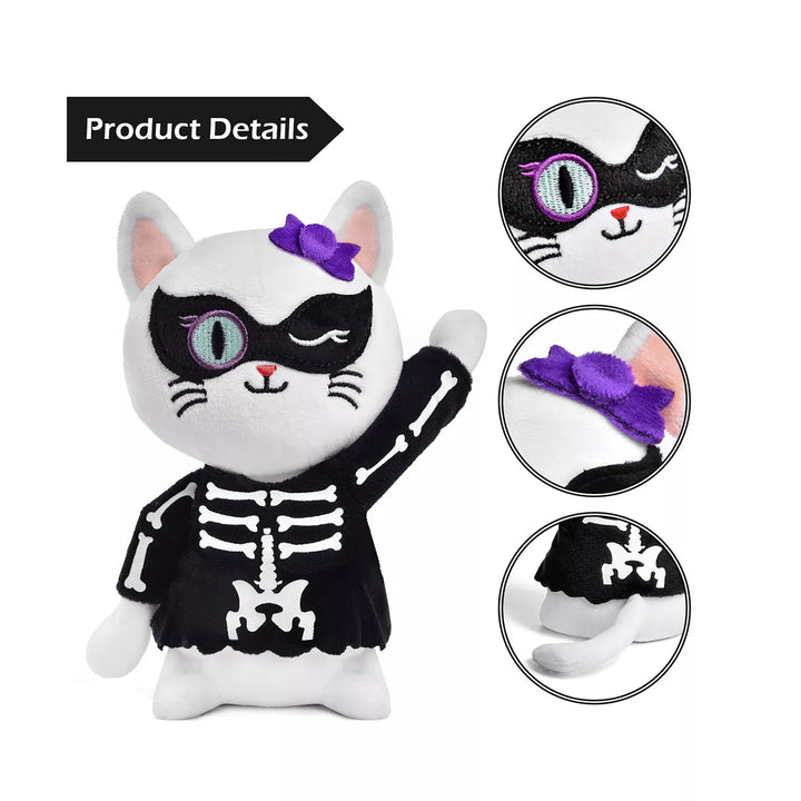 Fun Little Toys Halloween Plush Cat (Skeleton)