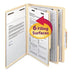 Smead 2/5 Cut Tab Six-Section Classification Folders with Divider, Manila (Letter, 10Ct.)