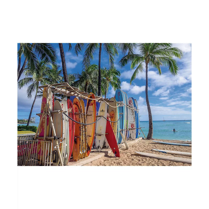 Trefl Waikiki Beach 1000Pc Puzzle: Challenging Brain Exercise, Flax Fiber Structure, Travel & Nature Theme